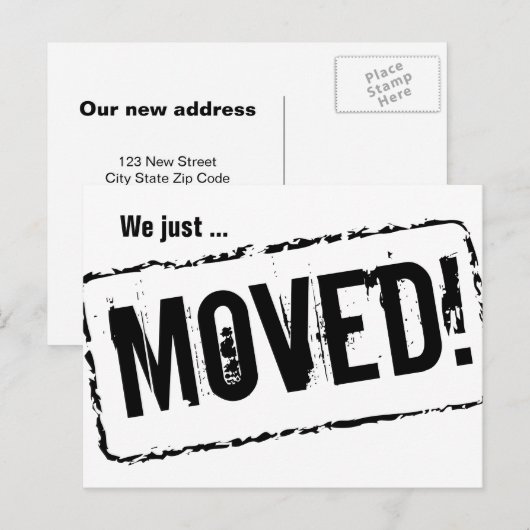 We hebben net briefkaarten verhuisd voor een nieuw (Voorkant / Achterkant)