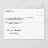 We hebben net een huwelijk gesloten. aankondigingskaart (Achterkant)