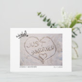 We hebben net gehuwde foto-aankondiging gedaan. aankondiging (Staand voorkant)