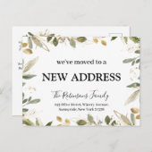 We hebben New Address Gold Foliage Minimalist verp Aankondigingskaart (Voorkant / Achterkant)