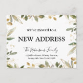 We hebben New Address Gold Foliage Minimalist verp Aankondigingskaart (Voorkant)