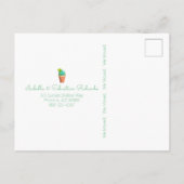 We hebben New Address Southwest Yellow Door Cactus Aankondigingskaart (Achterkant)