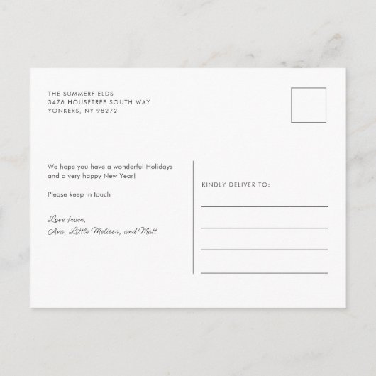 We hebben New Halls Foto Collage Moving verplaatst Aankondigingskaart (Achterkant)