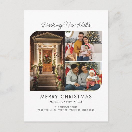 We hebben New Halls Foto Collage Moving verplaatst Aankondigingskaart (Voorkant)