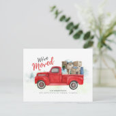 We hebben New Home Address Red Truck verplaatst Briefkaart (Staand voorkant)