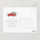 We hebben New Home Address Red Truck verplaatst Briefkaart (Achterkant)