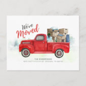 We hebben New Home Address Red Truck verplaatst Briefkaart (Voorkant)