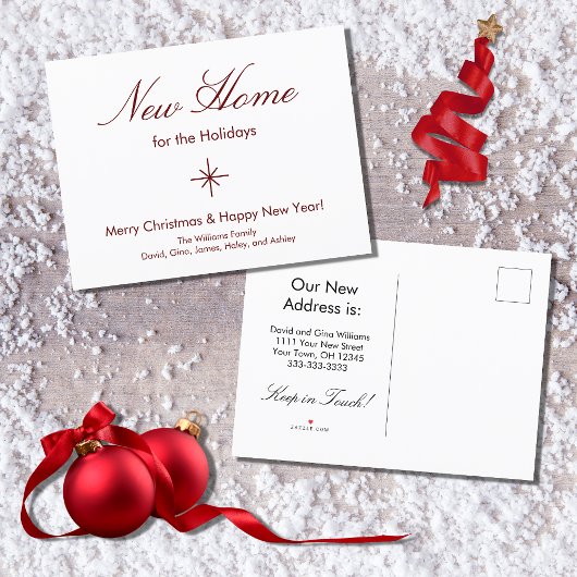 We hebben New Home Christmas Moving verplaatst Aankondigingskaart