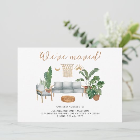 We hebben New Home Living Housewarming Moving verp Aankondiging (Staand voorkant)