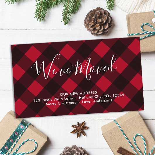 We hebben New Home Red Buffalo Pset Moving Informatiekaartje