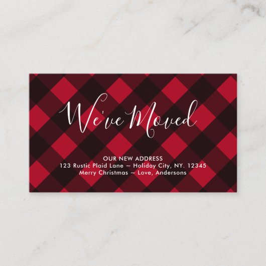 We hebben New Home Red Buffalo Pset Moving Informatiekaartje (Voorkant)