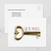 We hebben New House Key Chic Minimalist Moving Briefkaart (Voorkant / Achterkant)