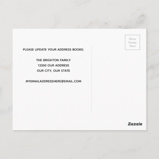 We hebben New House Key Chic Minimalist Moving Briefkaart (Achterkant)