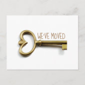 We hebben New House Key Chic Minimalist Moving Briefkaart (Voorkant)