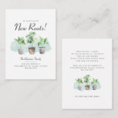 We hebben New Roots Planten verhuisd Aankondiging (Voorkant / Achterkant)