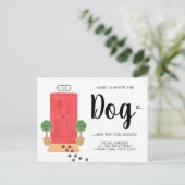 We hebben nieuw adres verhuisd Dog Moving Aankondigingskaart (Staand voorkant)