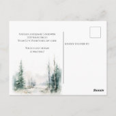 We hebben nieuw huis rustiek landschap verplaatst briefkaart (Achterkant)