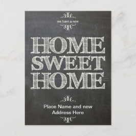 We hebben nieuwe adres Chalkboard Briefkaart verpl