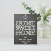 We hebben nieuwe adres Chalkboard Briefkaart verpl (Staand voorkant)