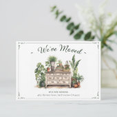 We hebben nieuwe adres Cozy Interior Waterverf ver Aankondiging (Staand voorkant)