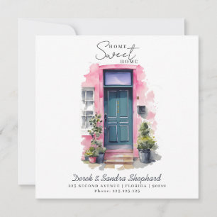 We hebben nieuwe adres roze Waterverf deur verplaa Kaart