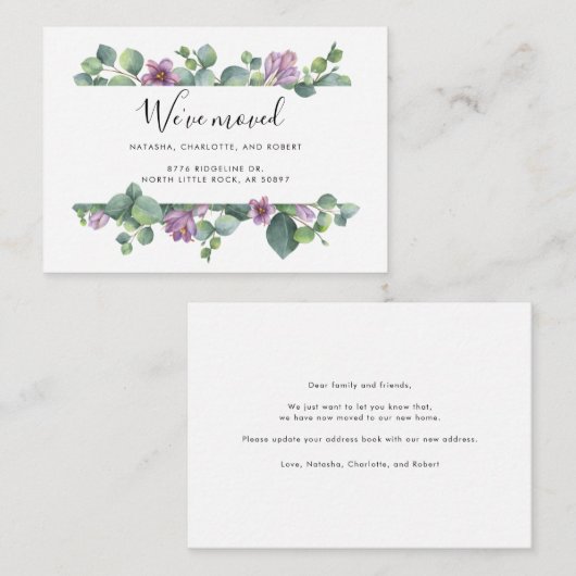 We hebben nieuwe adres verhuisde aankondiging (Voorkant / Achterkant)