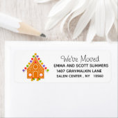 We hebben nieuwe adresaankondiging Kerstmis verpla Etiket (Insitu)