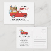 We hebben nieuwe adresaankondiging verplaatst notitiekaartje (Voorkant / Achterkant)