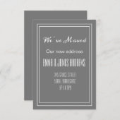 We hebben nieuwe adresaankondiging verplaatst notitiekaartje (Voorkant / Achterkant)