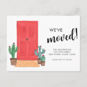 We hebben nieuwe adresdeur verplaatst aankondigingskaart (Voorkant)