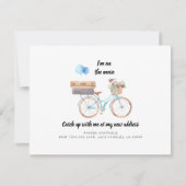We hebben nieuwe adresfiets verplaatst aankondiging (Voorkant)
