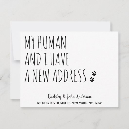 We hebben nieuwe adresgegevens verplaatst aankondiging (Voorkant)