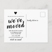 We hebben nieuwe adreswijziging verplaatst aankondigingskaart (Achterkant)