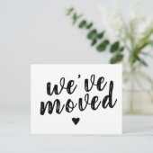 We hebben nieuwe adreswijziging verplaatst aankondigingskaart (Staand voorkant)