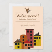 We hebben nieuwe appartement verhuisaankondiging v aankondiging (Voorkant)