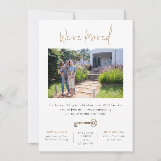 We hebben nieuwe huis aankondiging & uitnodiging v (Voorkant)