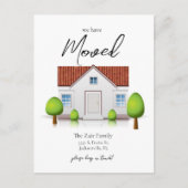 We hebben nieuwe huis eenvoudige minimalistische m briefkaart (Voorkant)