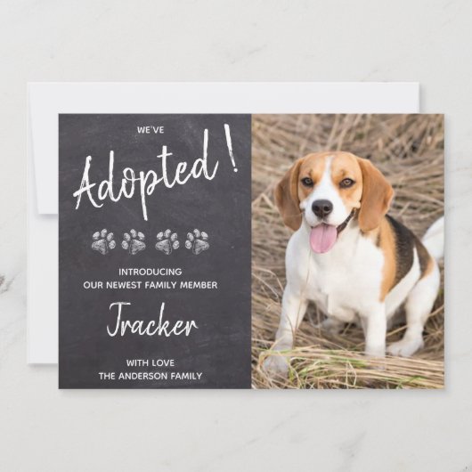 We hebben nieuwe Pet Dog Puppy Pawty aangenomen Kaart (Voorkant)