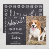 We hebben nieuwe Pet Dog Puppy Pawty aangenomen Kaart (Voorkant / Achterkant)