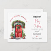 We hebben nieuwe thuis kerst verhuisde aankondigin feestdagenkaart (Voorkant / Achterkant)