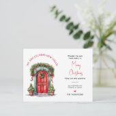 We hebben nieuwe thuis kerst verhuisde aankondigin feestdagenkaart (Staand voorkant)