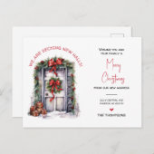 We hebben nieuwe thuis kerst verhuisde aankondigin feestdagenkaart (Voorkant / Achterkant)