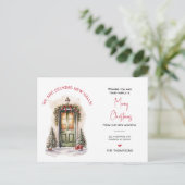 We hebben nieuwe thuis kerst verhuisde aankondigin feestdagenkaart (Staand voorkant)