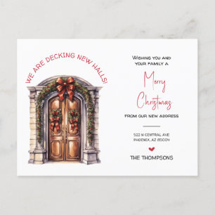 We hebben nieuwe thuis kerst verhuisde aankondigin feestdagenkaart