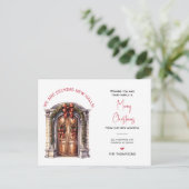 We hebben nieuwe thuis kerst verhuisde aankondigin feestdagenkaart (Staand voorkant)