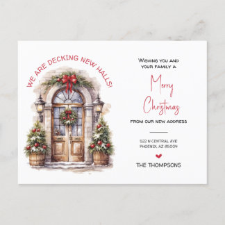 We hebben nieuwe thuis kerst verhuisde aankondigin feestdagenkaart