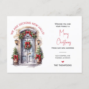 We hebben nieuwe thuis kerst verhuisde aankondigin feestdagenkaart