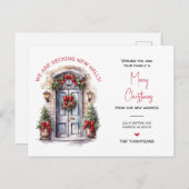 We hebben nieuwe thuis kerst verhuisde aankondigin feestdagenkaart (Voorkant / Achterkant)