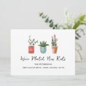 We hebben nieuwe wortels gepland aankondiging (Staand voorkant)