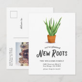 We hebben nieuwe wortels in botanische beweging ge aankondigingskaart (Voorkant / Achterkant)